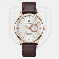 Roségold / Weiß - Leder Braun