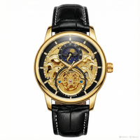 Gold / Schwarz - Leder Schwarz